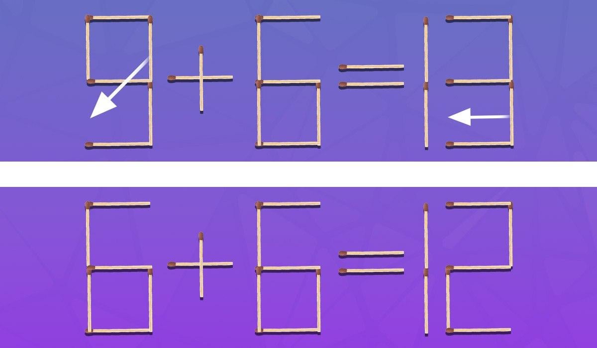 Úloha pre géniov: musíte pretiahnuť 2 zápalky, aby bola rovnosť správna